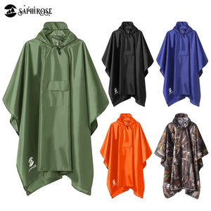 Hooded Rain Poncho Waterproof Raincoat Jacket for Men Women Adults windfallheights