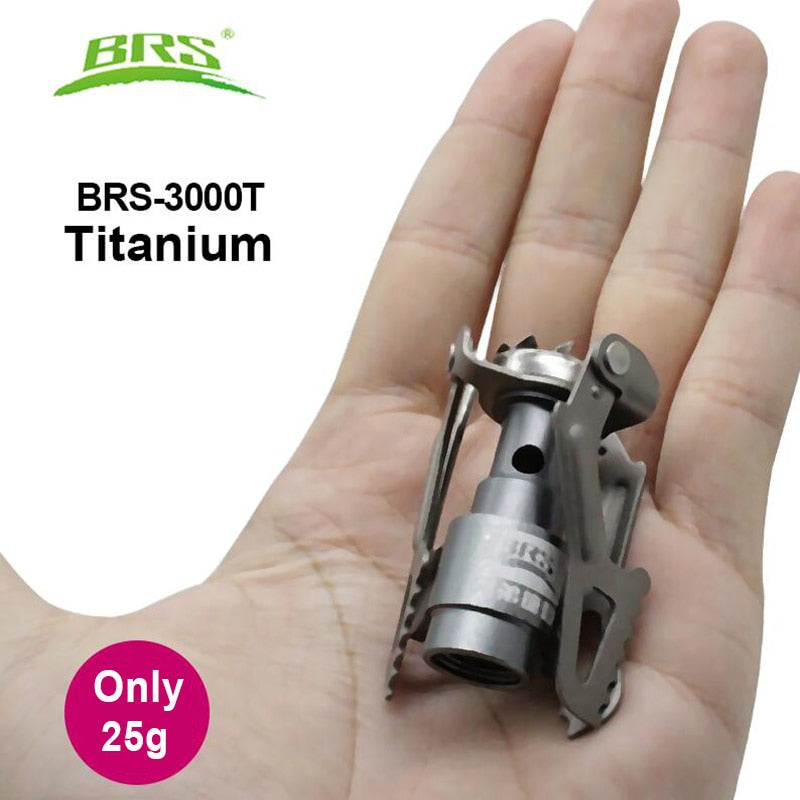 BRS Outdoor Gas Stove  Camping Gas Burner Portable Mini Titanium Stove Survival Furnace Pocket Picnic Gas Cooker brs-3000t windfallheights