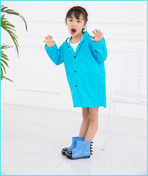 VILEAD Cute Dinosaur Polyester Baby Raincoat Outdoor Waterproof Rain Coat Children Impermeable Poncho Boy Girl Rain Jacket Gift windfallheights
