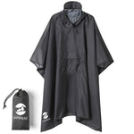 Hooded Rain Poncho Waterproof Raincoat Jacket for Men Women Adults windfallheights