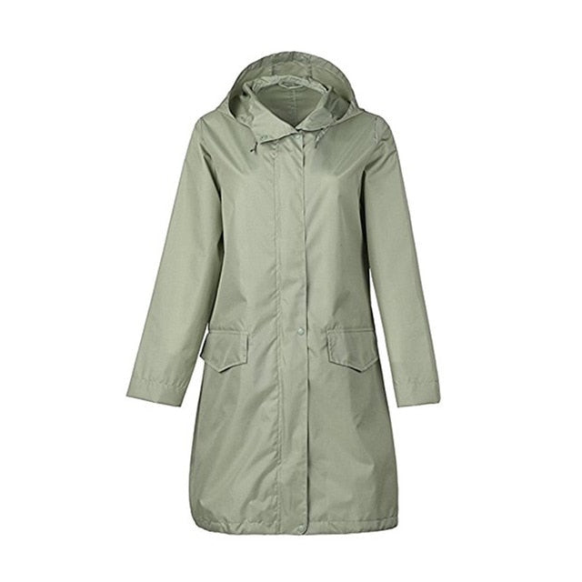 Raincoat Women Men Ladies Rain Coat Breathable Ladies Long Raincoats Portable Water-Repellent Rain Coat Jacket windfallheights