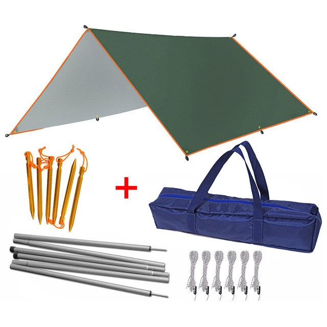 3mx3m  3mx4m Awning Waterproof Tarp Tent Outdoor Camping Sun Shelter Canopy Sunshade Sun Shade Beach Garden Picnic Tourist Tarp windfallheights