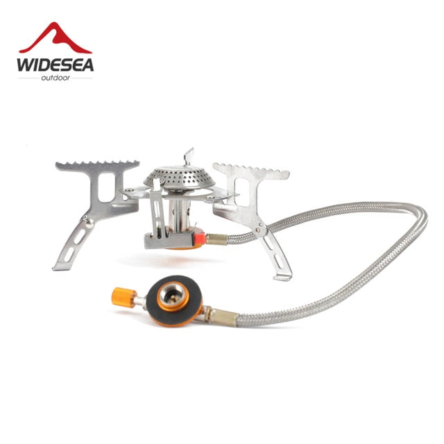 Widesea Outdoor Gas Stove Camping Gas burner Folding Electronic Stove hiking Portable Foldable Split Stoves 3000W windfallheights