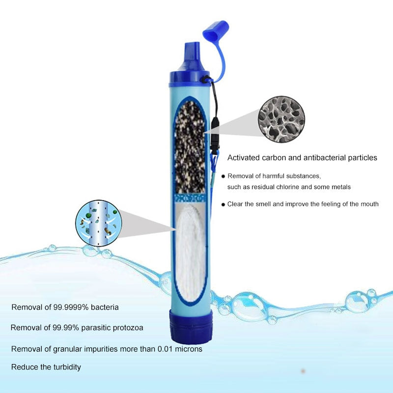 Outdoor Water Purifier Camping Hiking Emergency Life Survival Portable Purifier Water Filter windfallheights