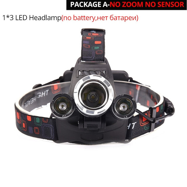 Powerful LED Headlight headlamp 5LED T6 Head Lamp Best For Camping, fishing windfallheights