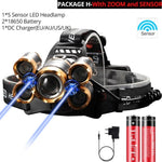 Powerful LED Headlight headlamp 5LED T6 Head Lamp Best For Camping, fishing windfallheights