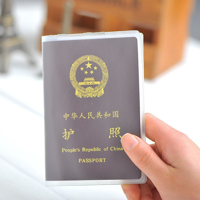 Travel Waterproof Dirt Passport Holder Cover Wallet Transparent PVC ID Card Holders Business Credit Card Holder Case Pouch windfallheights