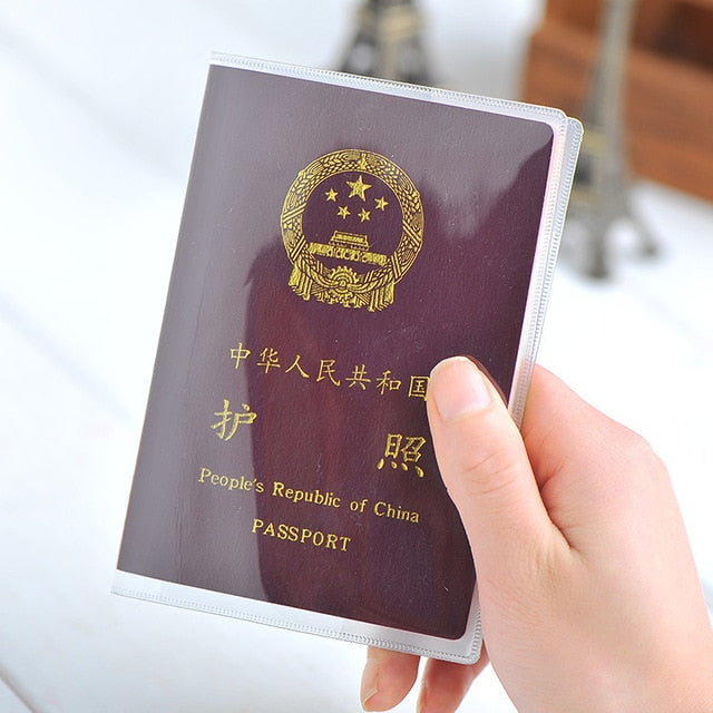 Travel Waterproof Dirt Passport Holder Cover Wallet Transparent PVC ID Card Holders Business Credit Card Holder Case Pouch windfallheights