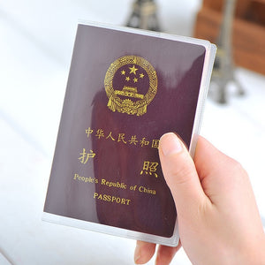 Travel Waterproof Dirt Passport Holder Cover Wallet Transparent PVC ID Card Holders Business Credit Card Holder Case Pouch windfallheights
