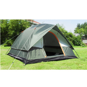 3-4 Person Double Layer Camping Tent Outdoor Family Party Hiking Beach Travel Hiking Tent 200x200x130cm Russian Local Delivery windfallheights