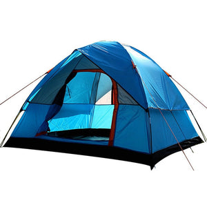 3-4 Person Double Layer Camping Tent Outdoor Family Party Hiking Beach Travel Hiking Tent 200x200x130cm Russian Local Delivery windfallheights