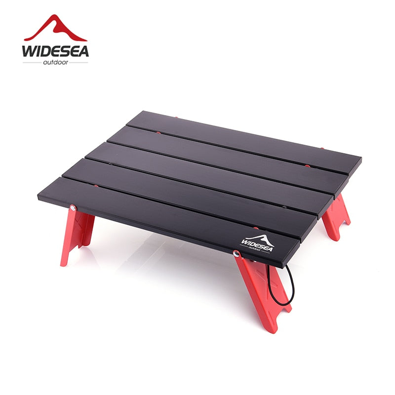 Widesea Camping Mini Portable Foldable Table for Outdoor Picnic Barbecue Tours Tableware Ultra Light Folding Computer Bed Desk windfallheights