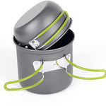 Ultralight Camping Cookware Utensils Pot Pan 1-2persons