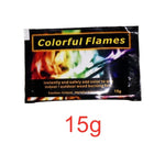 10g/15g/25g Magic Fire Colorful Flames Powder Bonfire Sachets Pyrotechnics Magic Trick Outdoor Camping Hiking Survival Tools windfallheights