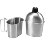 Portable Military Canteen with Cup Set Camping Cup Water Cup Outdoor Canteen for Outdoor Camping Backpacking Picnic Survival windfallheights