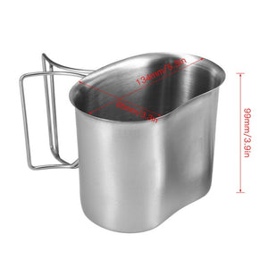 Portable Military Canteen with Cup Set Camping Cup Water Cup Outdoor Canteen for Outdoor Camping Backpacking Picnic Survival windfallheights