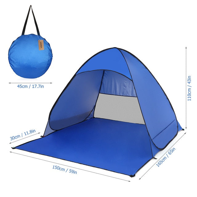 Automatic Pop Up Tent Outdoor Camping Tent Travel Ultralight UV Waterproof Sun Shelter Beach Shower Toilet Tents for Fishing windfallheights