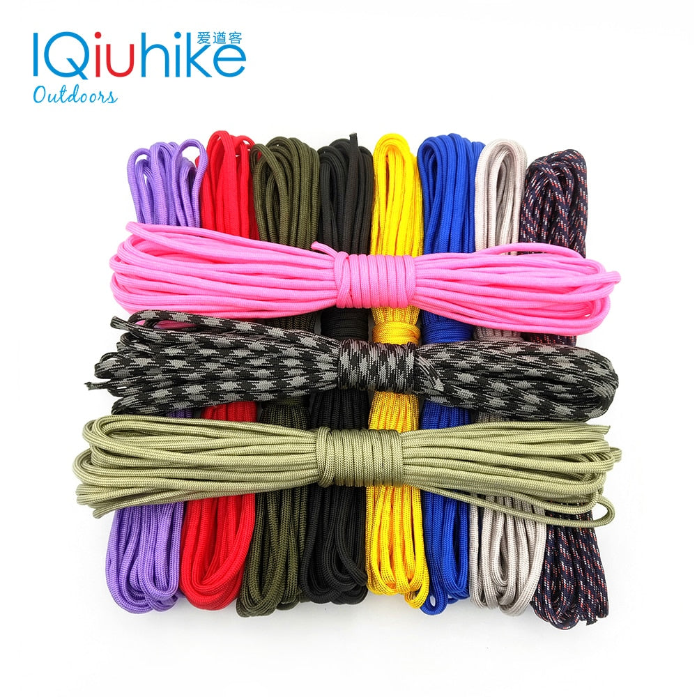 IQiuhike 208 Colors Paracord 550 Parachute Cord Lanyard Rope Mil Spec Type III 7Strand 100FT ClimbingCamping Survival Equipment windfallheights