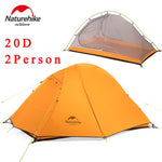 NatureHike 1-2 Person Double Layer Ultralight Tent Outdoor Picnic 3 Seasons Waterproof Tent Camping 20D Silicon Tent NH18A180-D windfallheights